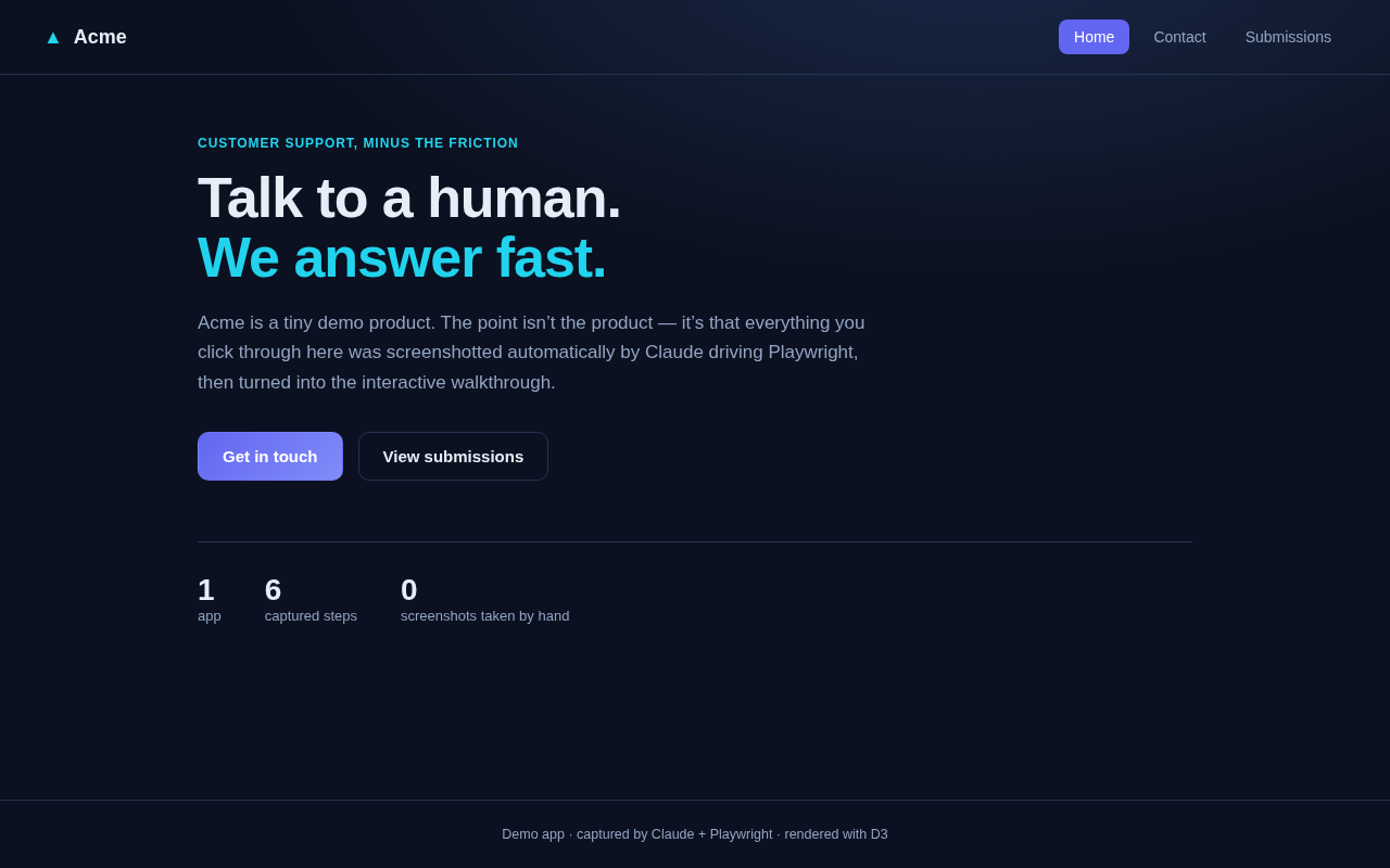 Landing page